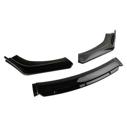 4 pezzi protezione diffusore splitter kit corpo labbro paraurti anteriore universale per auto nero