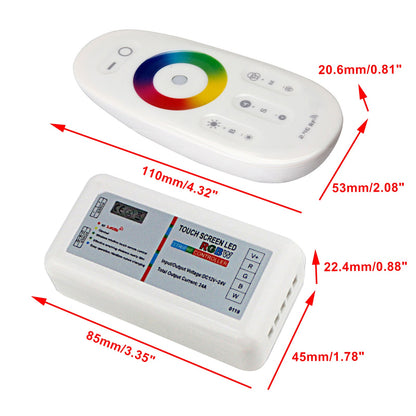 Telecomando 2.4G Touch RF Control per striscia luminosa a LED DC 12-24V RGBW