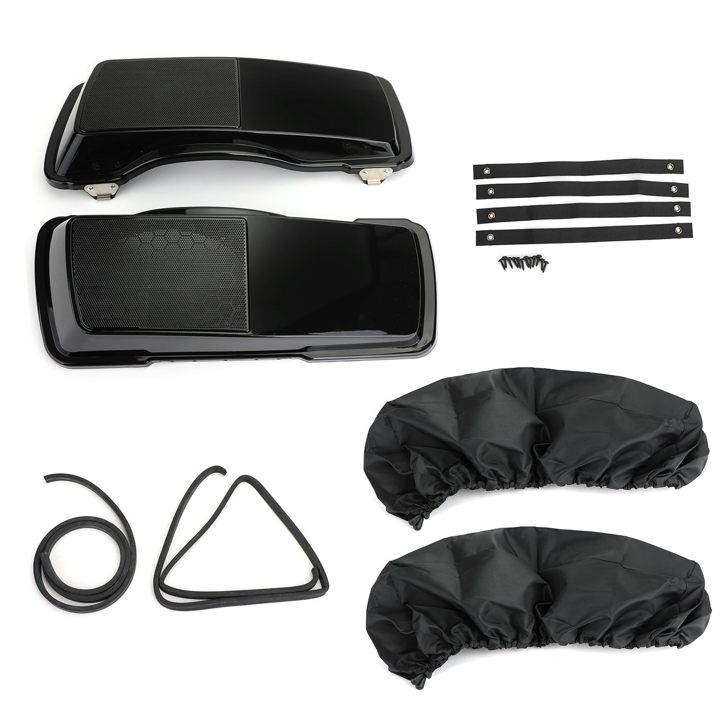 Nuovi coperchi per altoparlanti per borse laterali da 6x9" adatti per borse laterali Touring Electra Glide 93-13 generiche