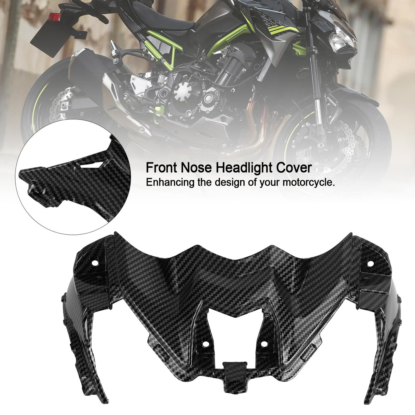 Carbon Front Nose Coprifaro Carenatura Carenatura Per KAWASAKI Z900 2020-2021 Generico