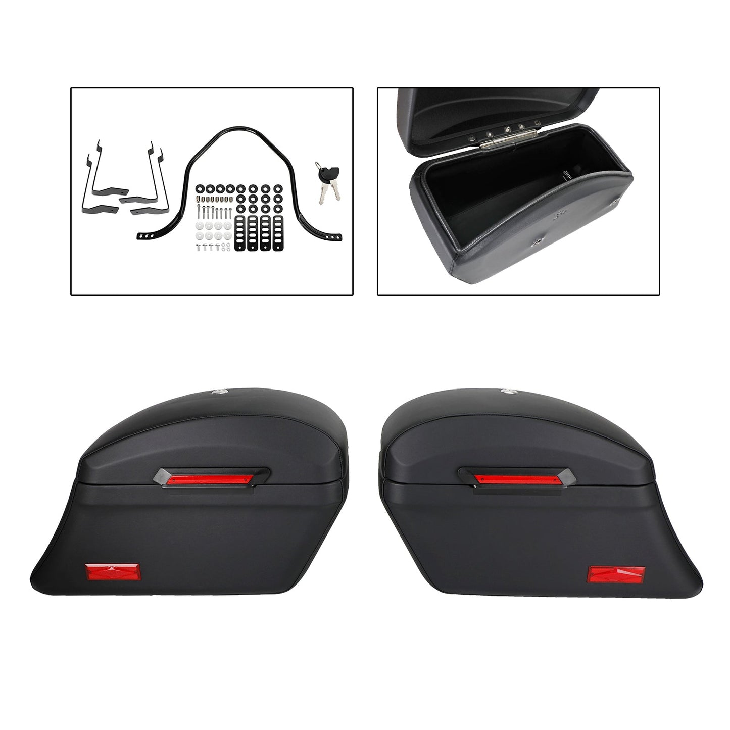 Kit di montaggio resistente e borse rigide Borse laterali per Fat Boy Softai Road King