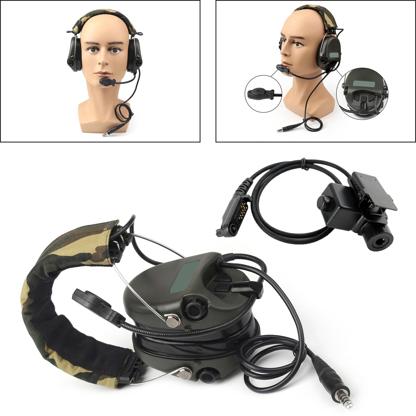 Cuffie CS con riduzione del rumore e pickup audio H60 per Hytera PD600 PD602 PD602g PD605