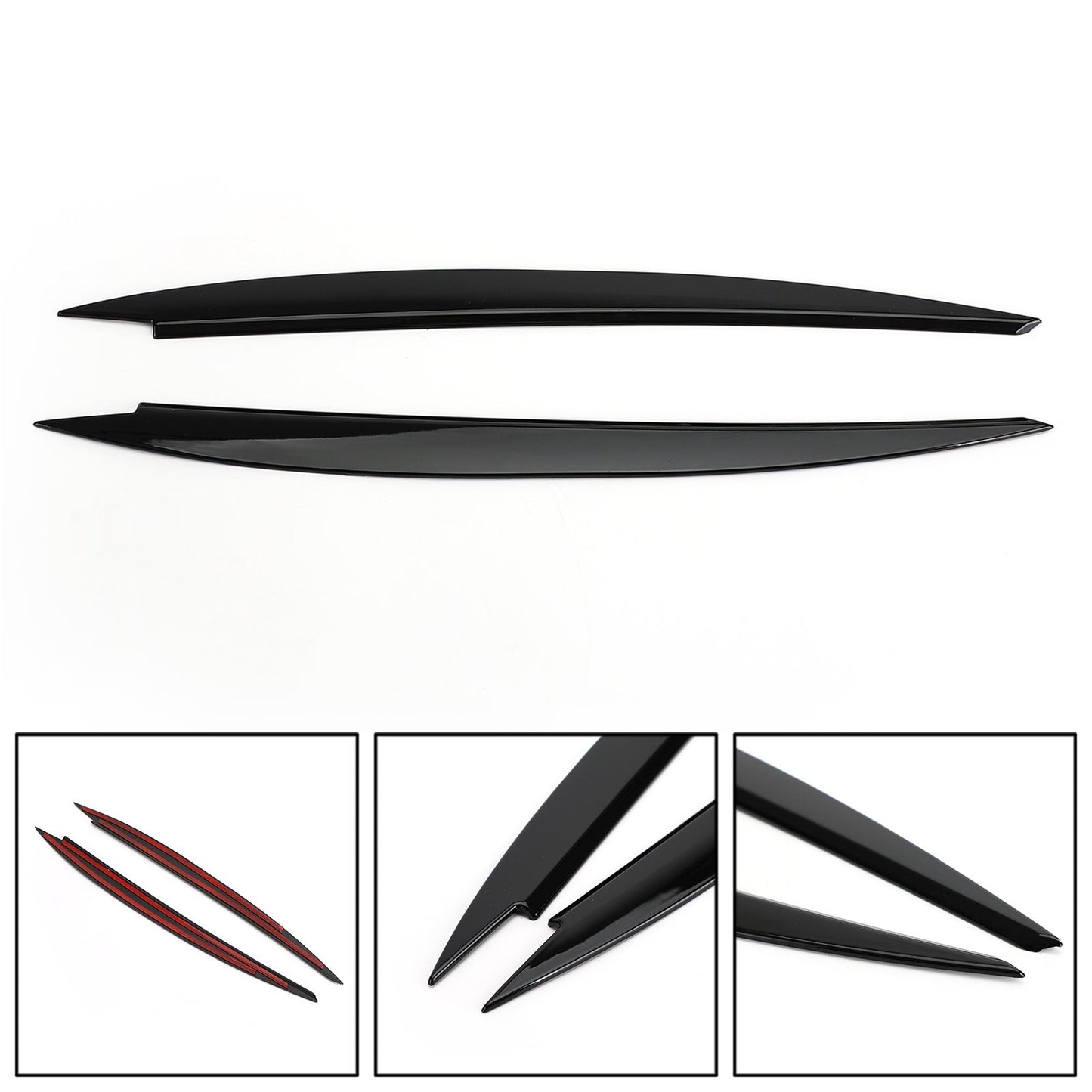 Faro anteriore Palpebra Sopracciglio Copertura Trim Nero Per VW Golf MK7 Golf R GTI GTD Generico