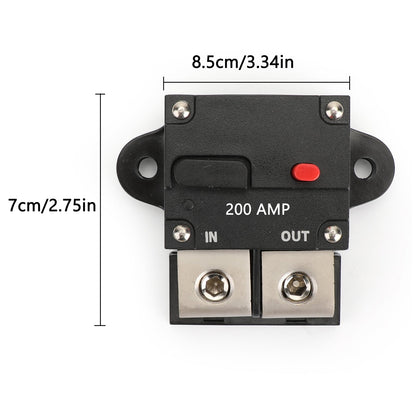 Morsettiera per fusibile dell&#39;interruttore automatico in linea con reset manuale da 200 A Amp Marine Auto