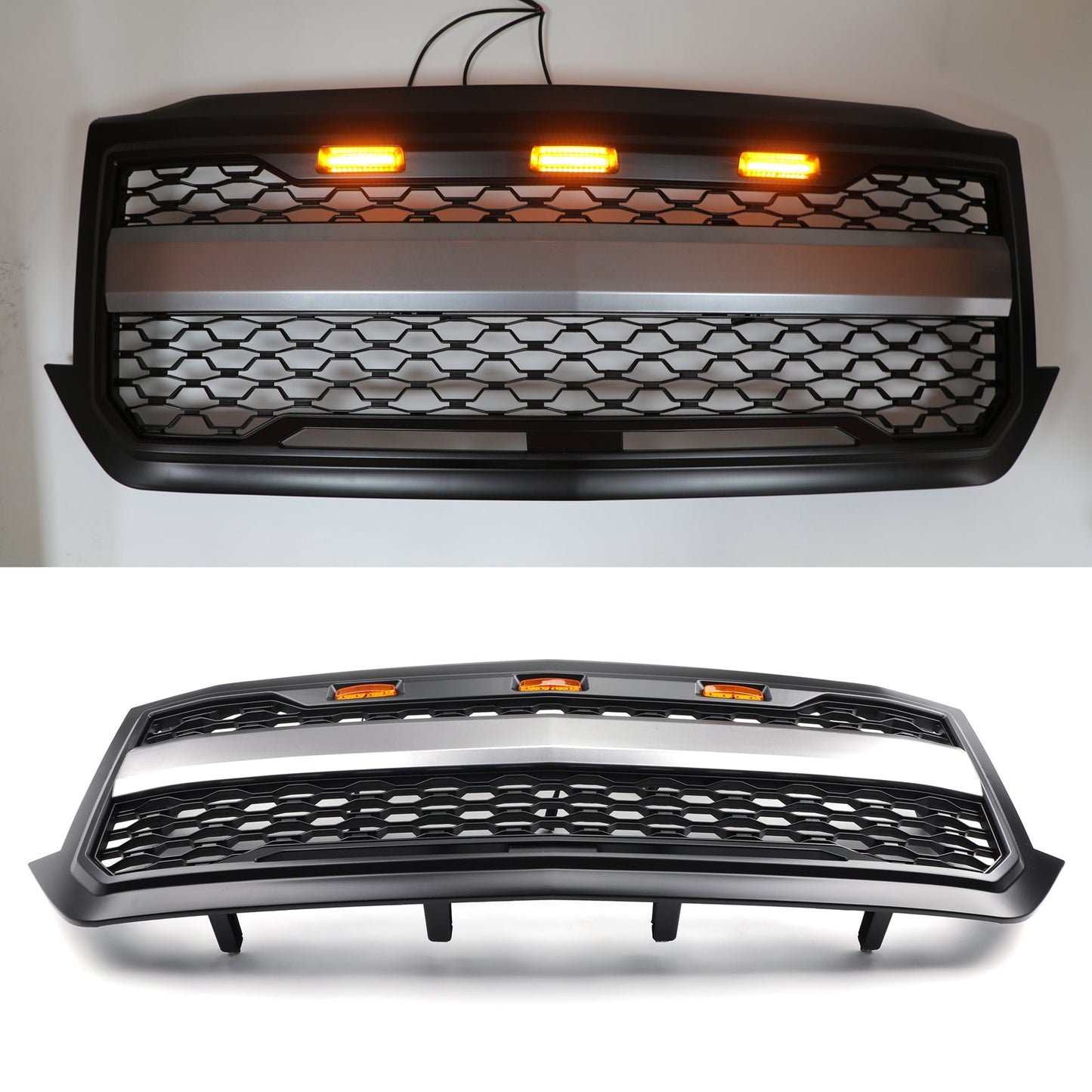 Sostituzione griglia LED Chevrolet Silverado 1500 per modelli 2016-2018 in nero