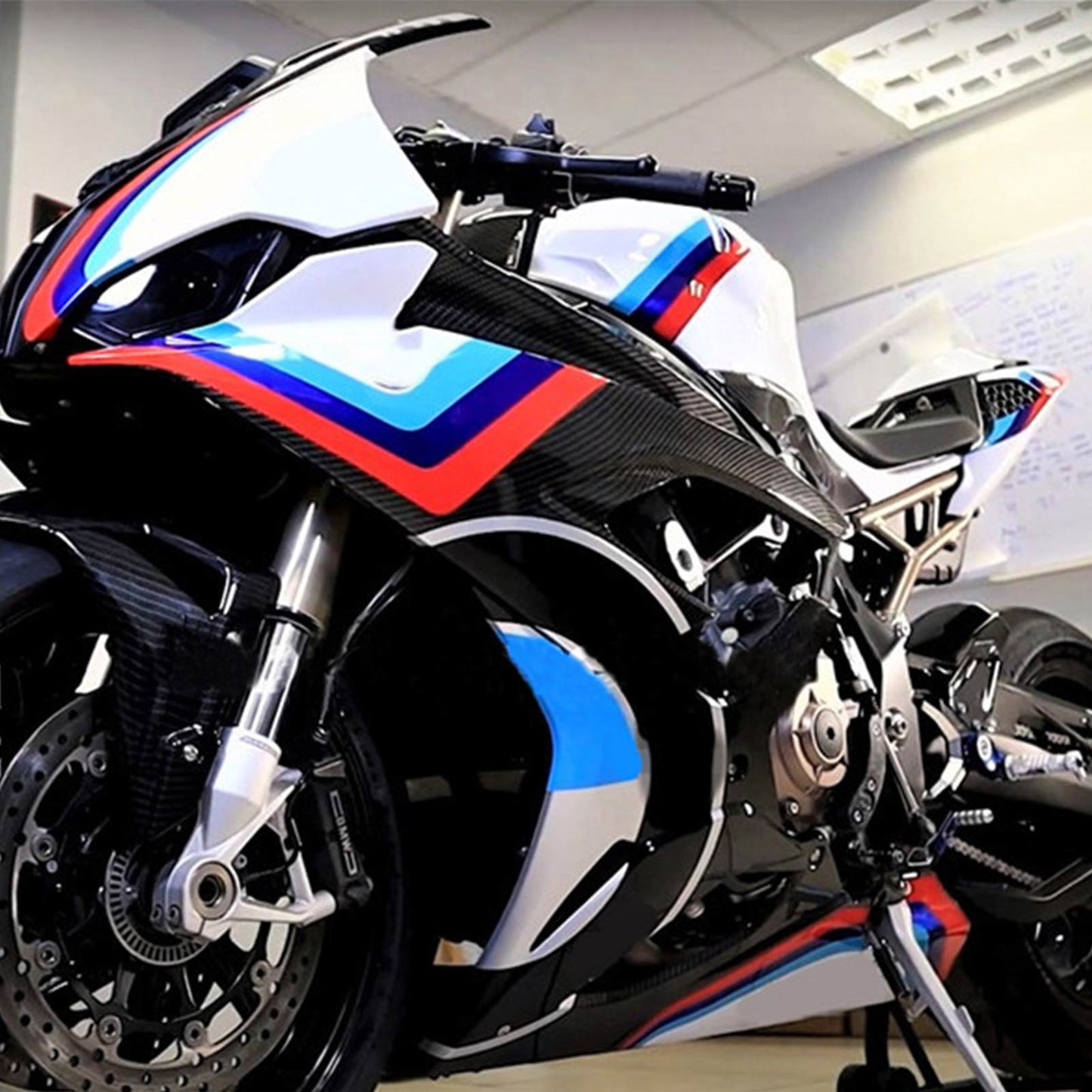 Amotopart 2019-2022 BMW S1000RR/M1000RR Kit di deposito bianco nero