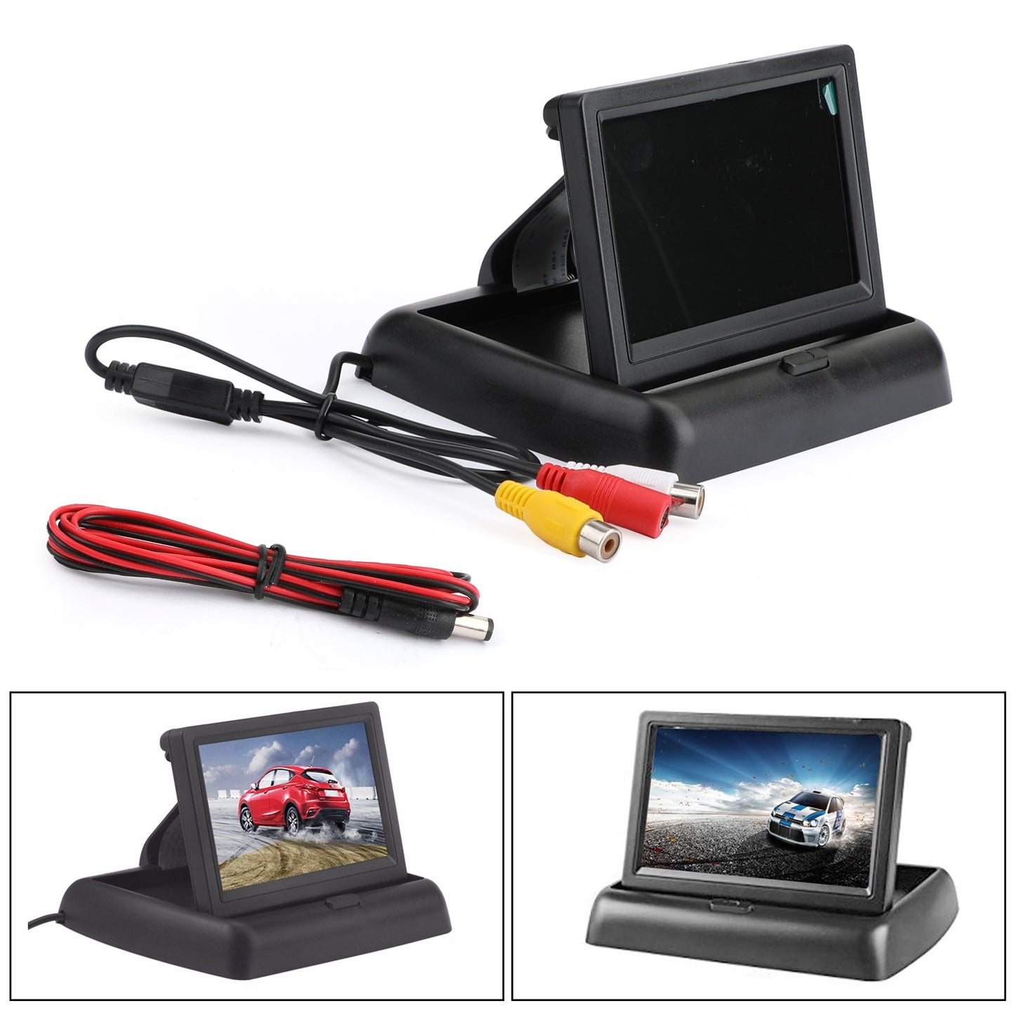 Monitor per auto pieghevole da 4,3 pollici TFT LCD NTSC PAL Night Parking Assist da 4,3 pollici
