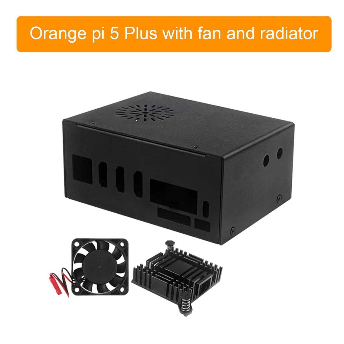 Case di raffreddamento in metallo Orange pi 5 Plus con ventola e antenna esterna WIFI