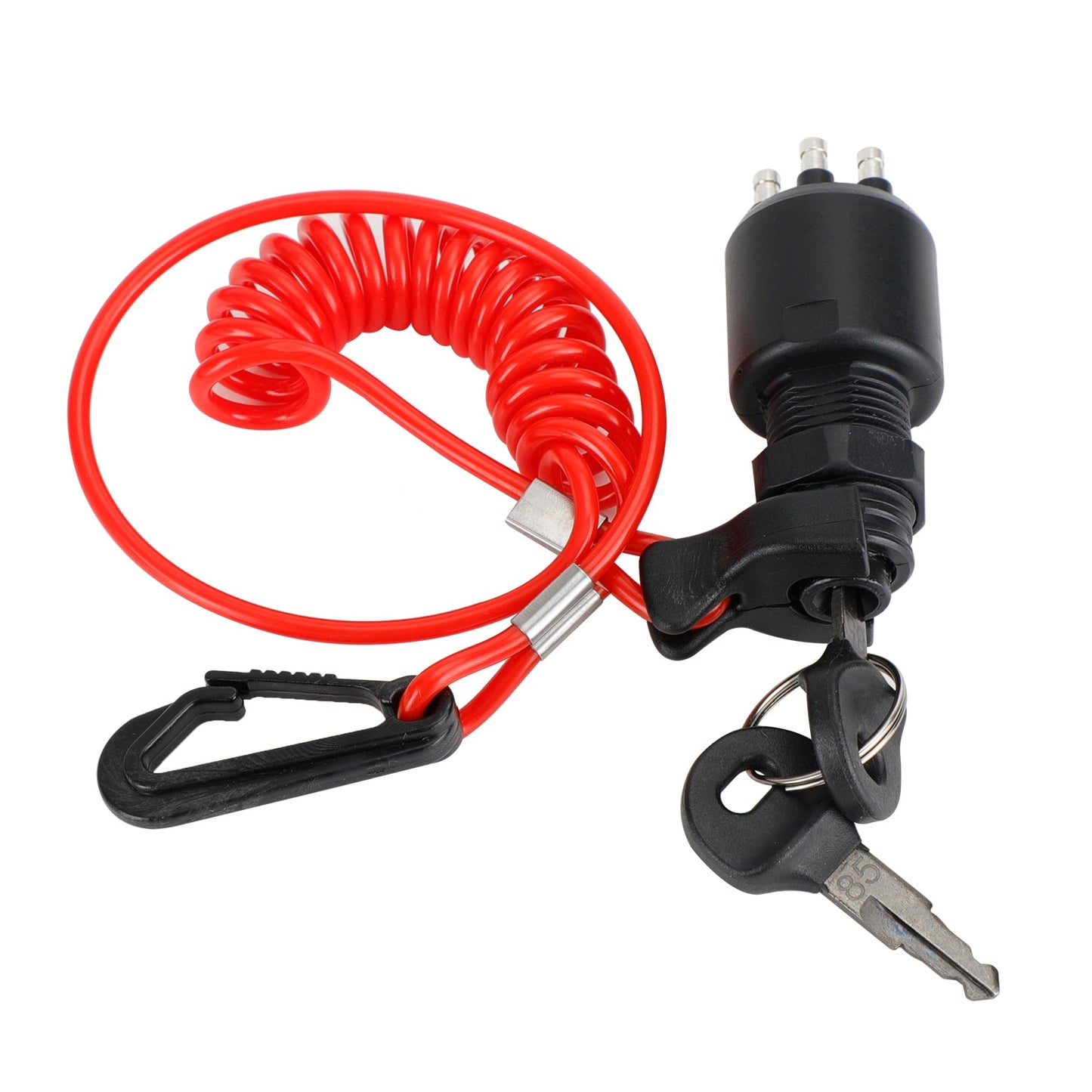 Interruttore a chiave di accensione e cordino di sicurezza adatto per Johnson Evinrude 5005801 175974