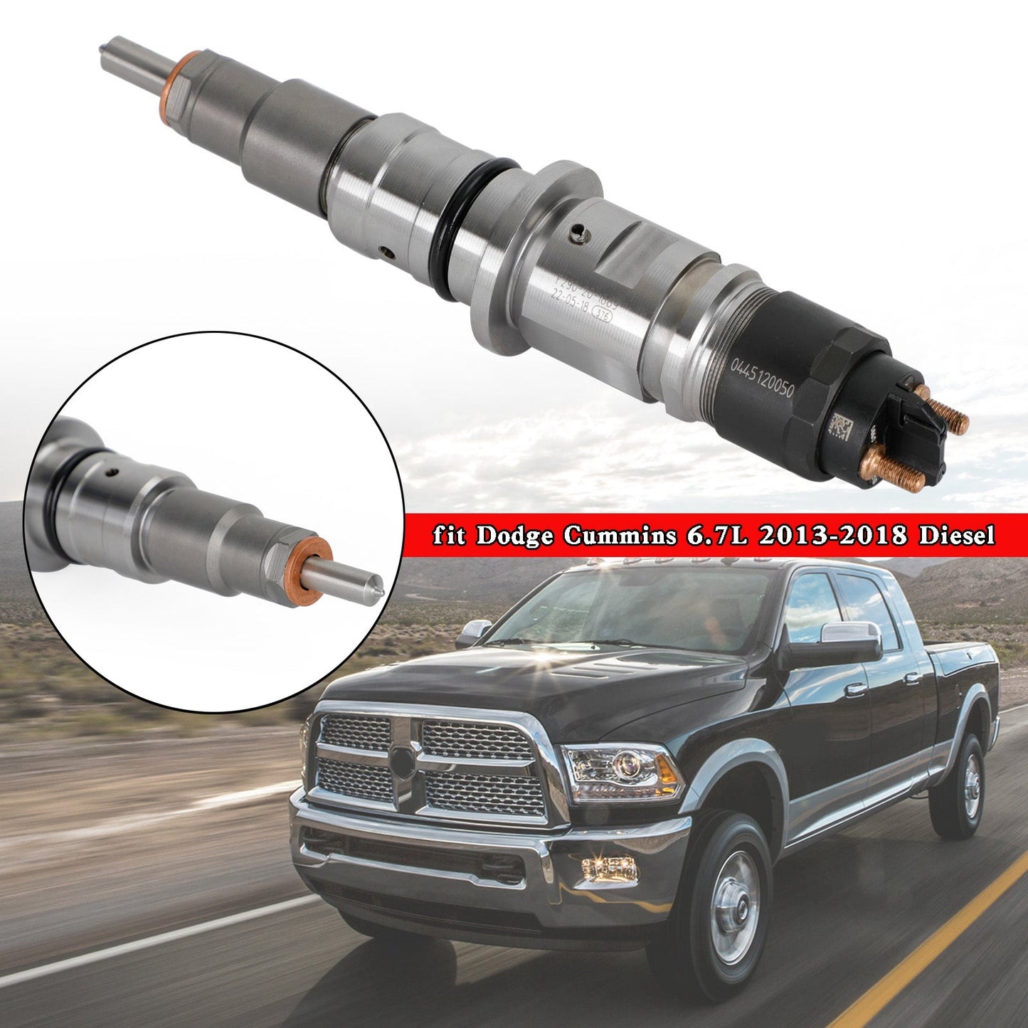 2013-2018 Dodge Ram 2500 3500 Pickup 6.7L Diesel Common Rail Iniettore di carburante 0986435574