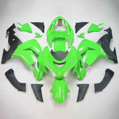 Amotopart Kawasaki ZX10R 2006-2007 Kit di vendita verde