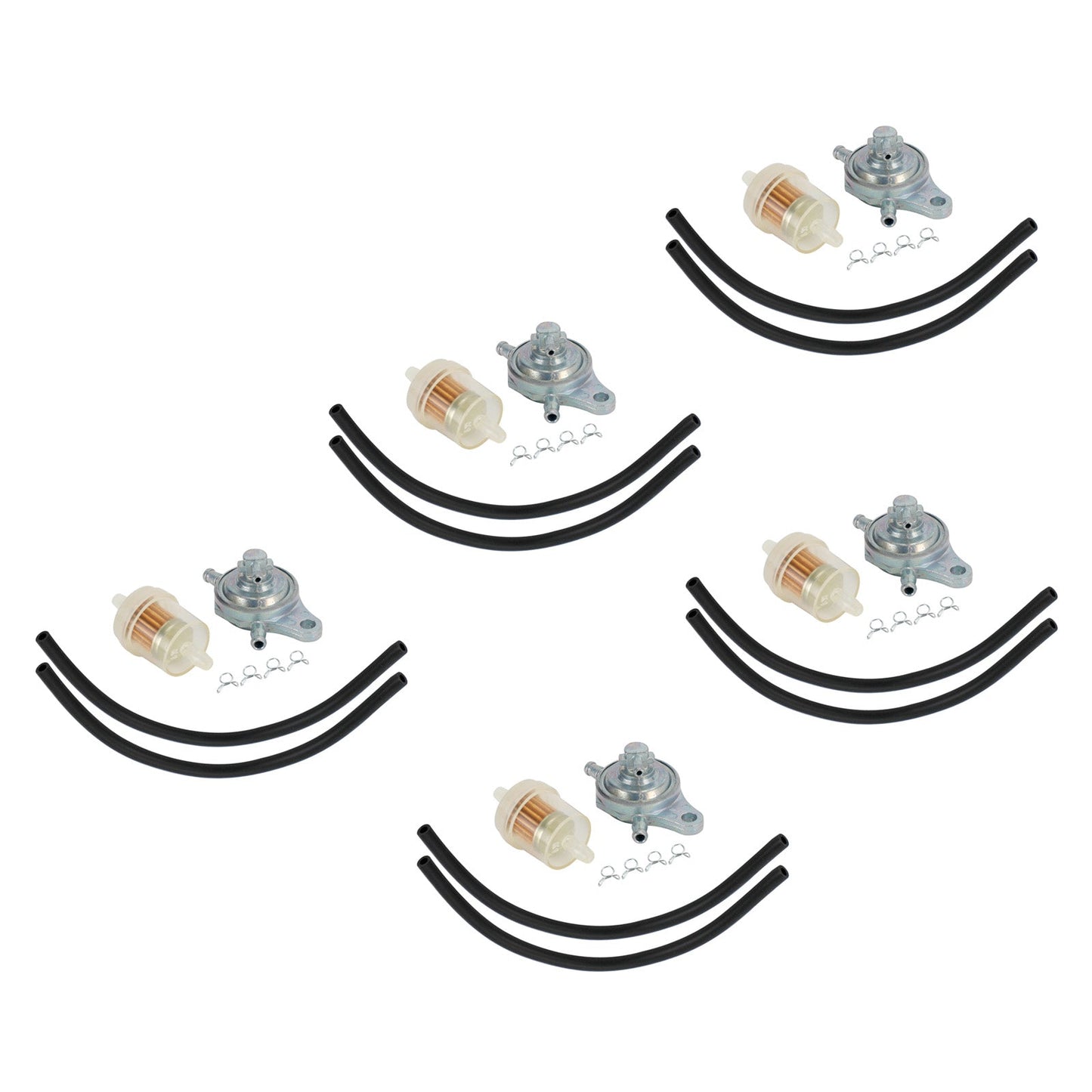 5 Rubinetto serbatoio carburante + filtro + tubo flessibile per GY6 125cc 150cc PIT Quad Dirt Bike ATV Buggy