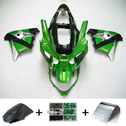 Amotopart Kawasaki 2002-2003 kit trigger nero verde ZX9R