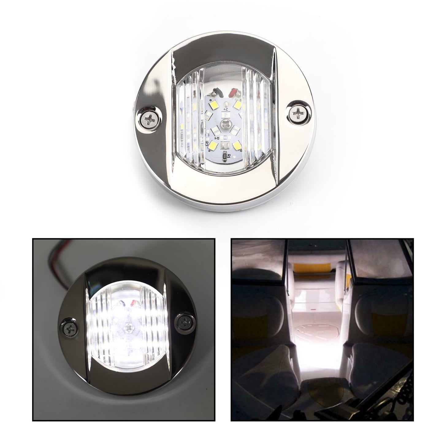 12V 316 Marine Blue Underwater Light Boat 6 Led 2.2W High Power Bright