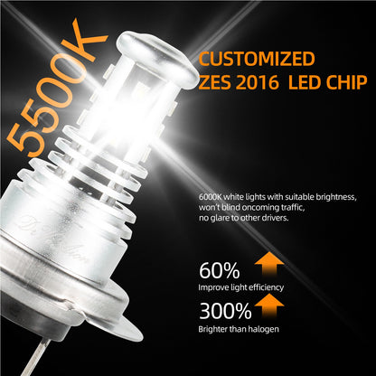 Faro LED 6000K 2000W 300000LM Lampadine Anabbaglianti Alta Potenza Generico