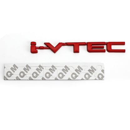 3D Metal i-VTEC Car Trunk Rear Turbo Fender Distintivo dell'emblema Decalcomanie Adesivi Argento Generico