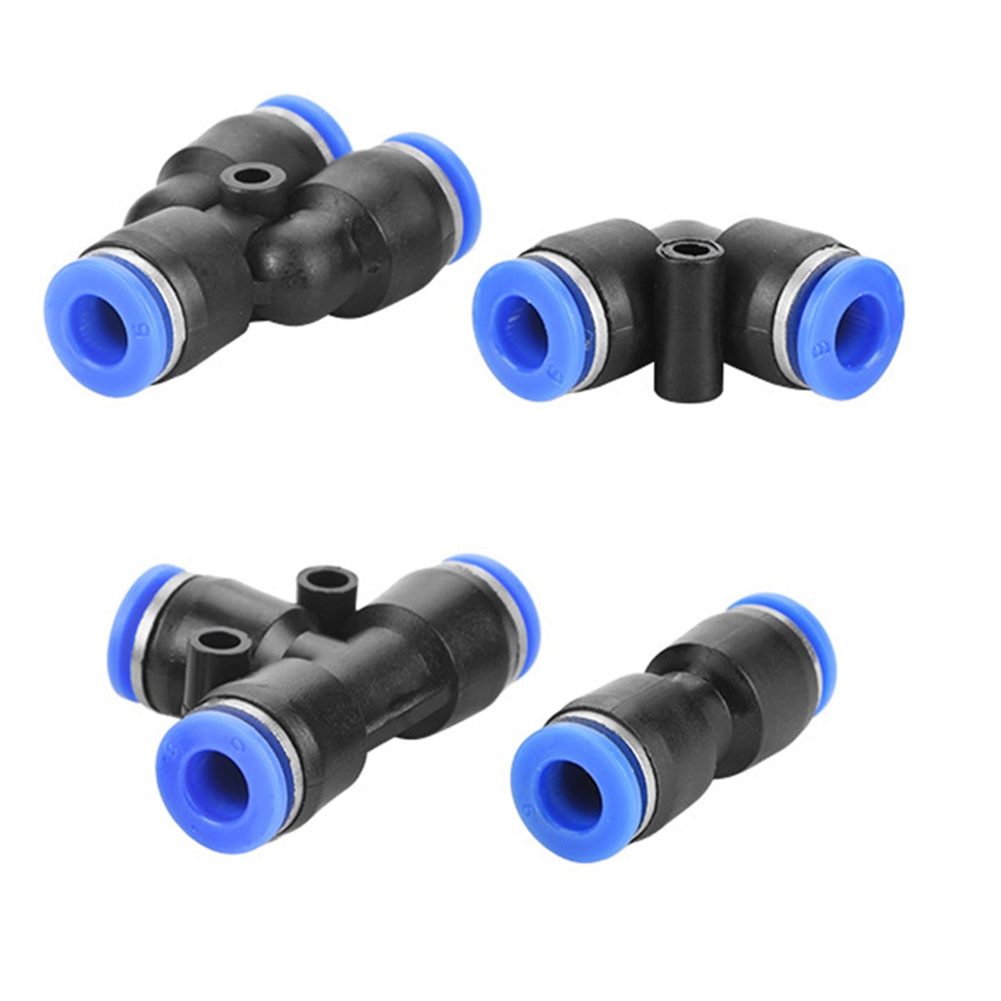 Raccordi per linea pneumatica con connettore a pressione in plastica da 40 pezzi, diametro esterno 6 mm