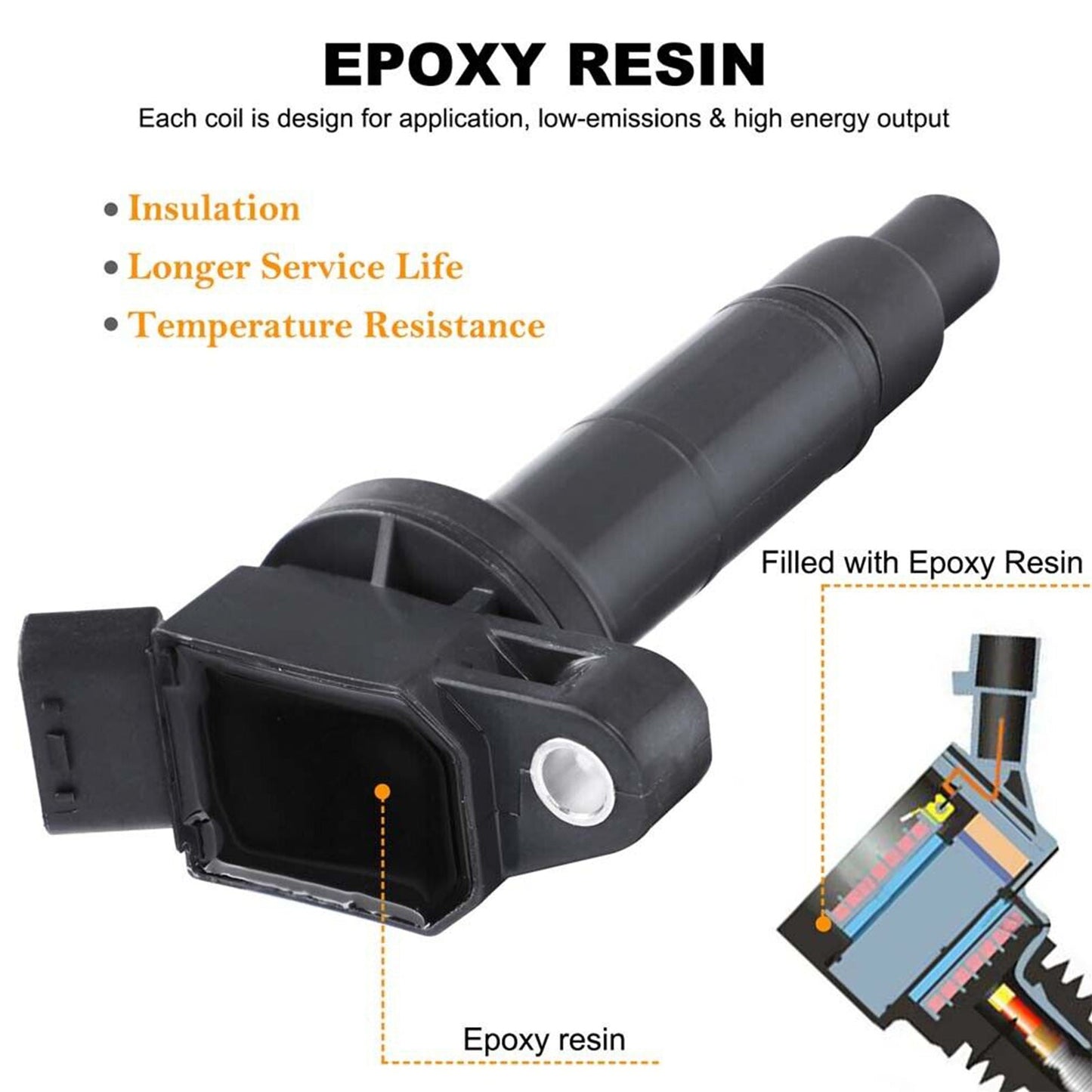 2008 Toyota Corolla Matrix L4 1.8L 4x bobina di accensione + candela UF333 UF494