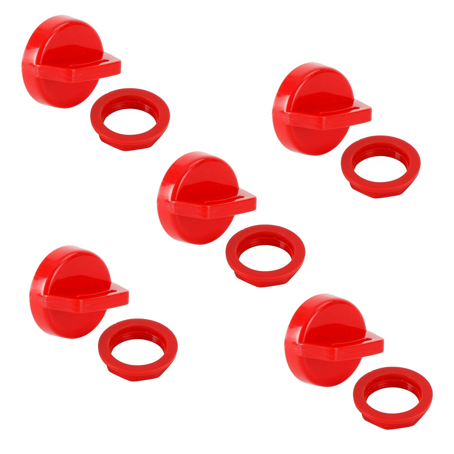 Polaris RZR XP 570 800 900 1000 5433534 Confezione da 5 copri chiave di accensione rosso con dado