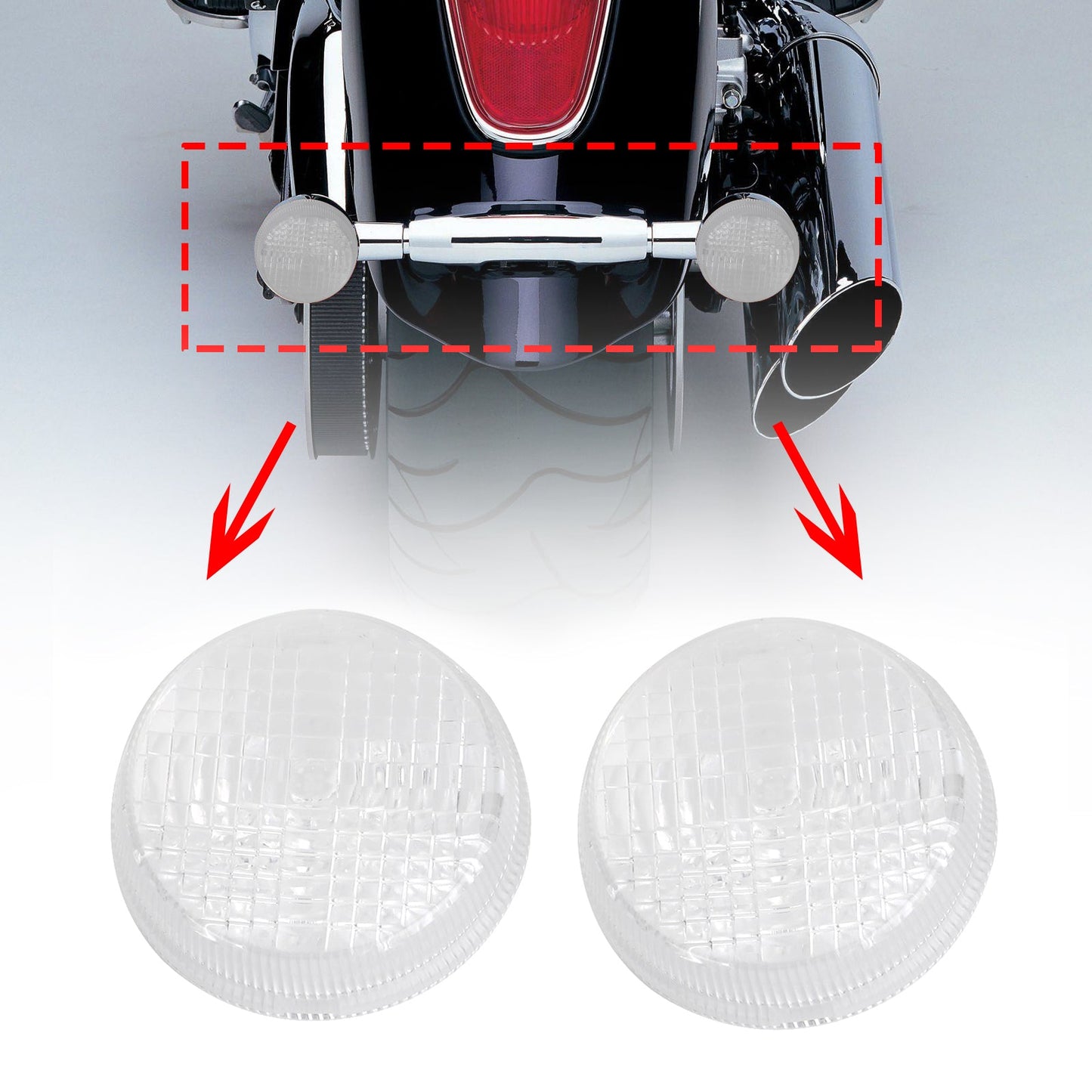 Lenti per indicatori di direzione per Honda Shadow Spirit VT750 Vulcan VN Generico