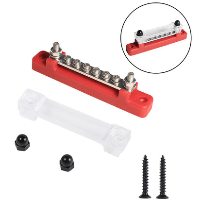 6 Way 150A Morsettiera di distribuzione Car Marine Boat Holder Cover 48V Bus Bar