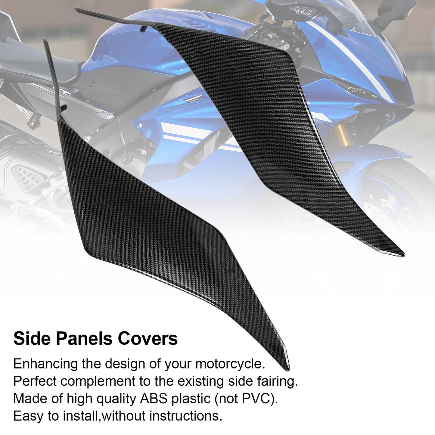 Copertura carenatura sedile posteriore laterale in carbonio per Yamaha YZF R6 2017-2020 Generico