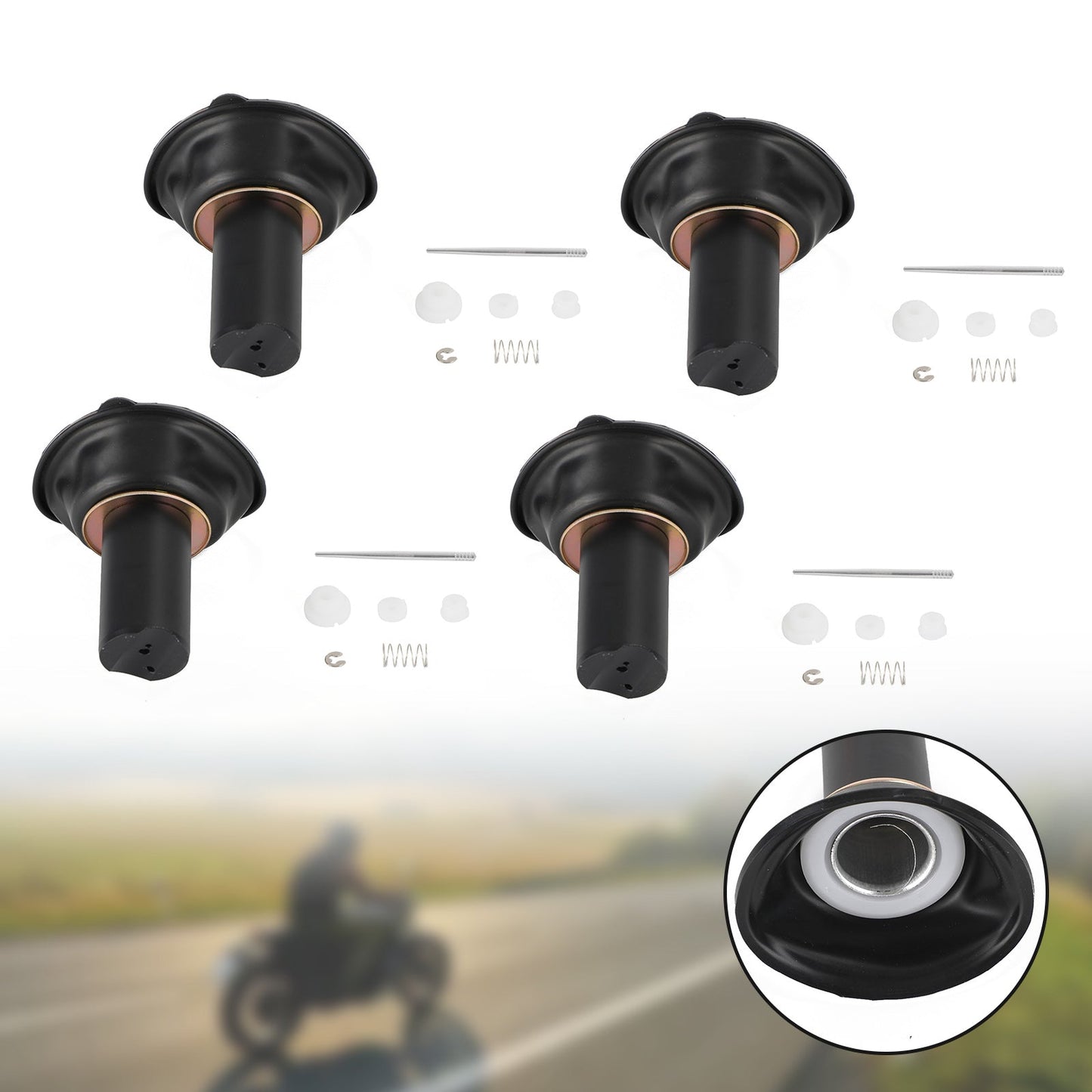 4x kit di riparazione del diaframma dello stantuffo del carburatore adatto per Yamaha XJR400 1993-2000 generico