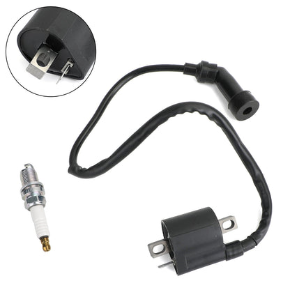 Bobina di accensione + Candela adatta per Polaris ATV Trail Boss 325 330 31401-40F00 Generico