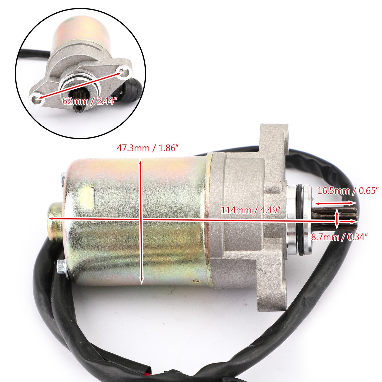Nuovo motorino di avviamento 2008-2018 Bombardier DS70 DS90 MINI ATV 191-534 410-54261