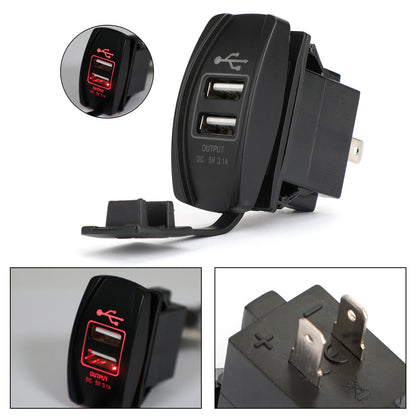 Caricabatterie con doppia presa USB per UTV Can Am Polaris RZR Ranger 900 1000 XP 750 Generico