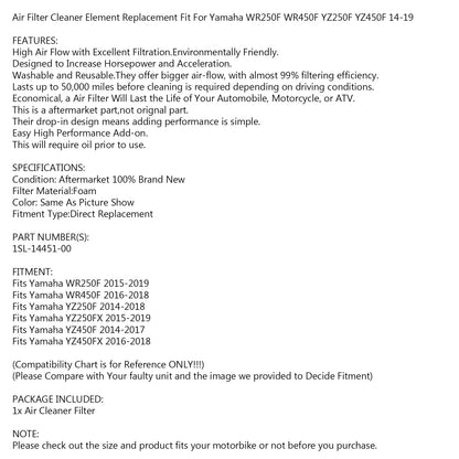 Detergente in schiuma filtro aria per Yamaha YZ WR 250 450 2014-19 CJ18C CG34C CG36W CJ21 Generico