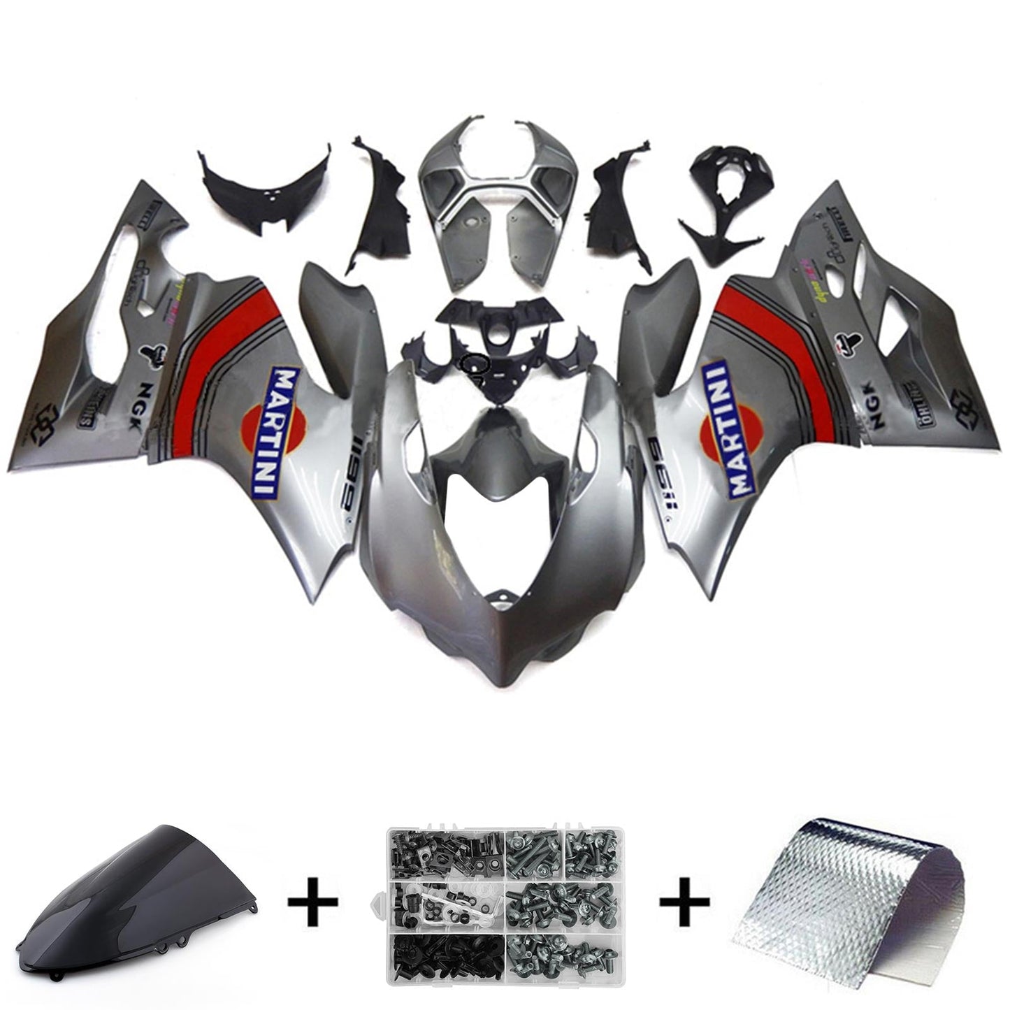 Amotopart Ducati 1199 2012-2015 Kit Carena Carrozzeria Plastica ABS