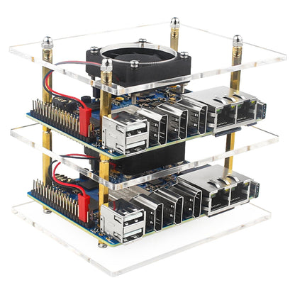 Orange Pi 5 Plus Guscio protettivo Orangepi Guscio acrilico a cluster a due strati