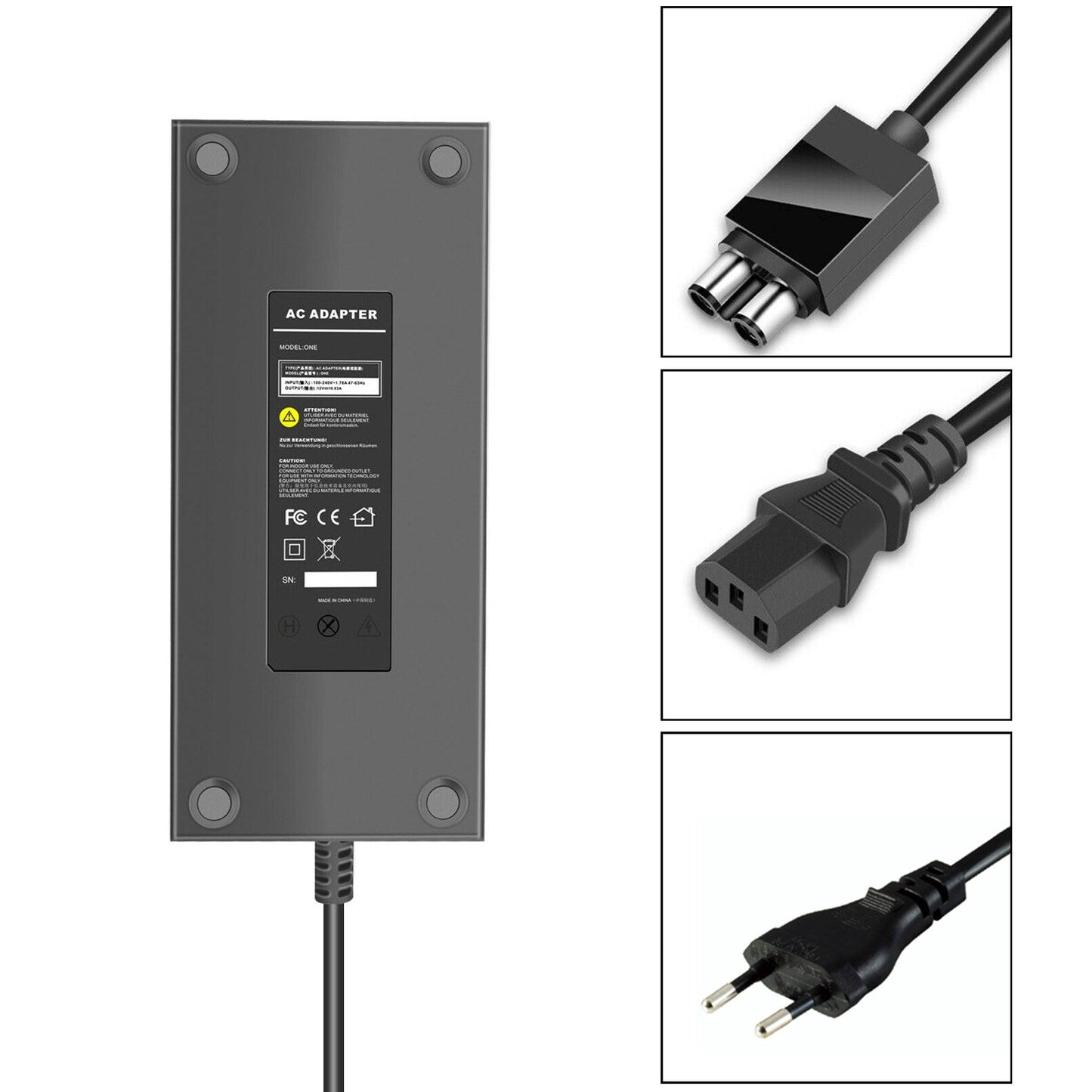Alimentatore Adattatore CA 135 W 12V-10.83A Cavo di alimentazione Cavo adatto per console Xbox one EU