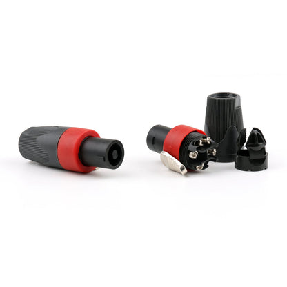 Connettore per cavo audio compatibile con spina maschio a 4 pin rosso Speakon da 10 pezzi