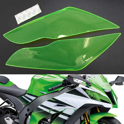 Protezione lente faro anteriore adatta per Kawasaki Zx-10R Zx 10R 2011-2015 fumo generico