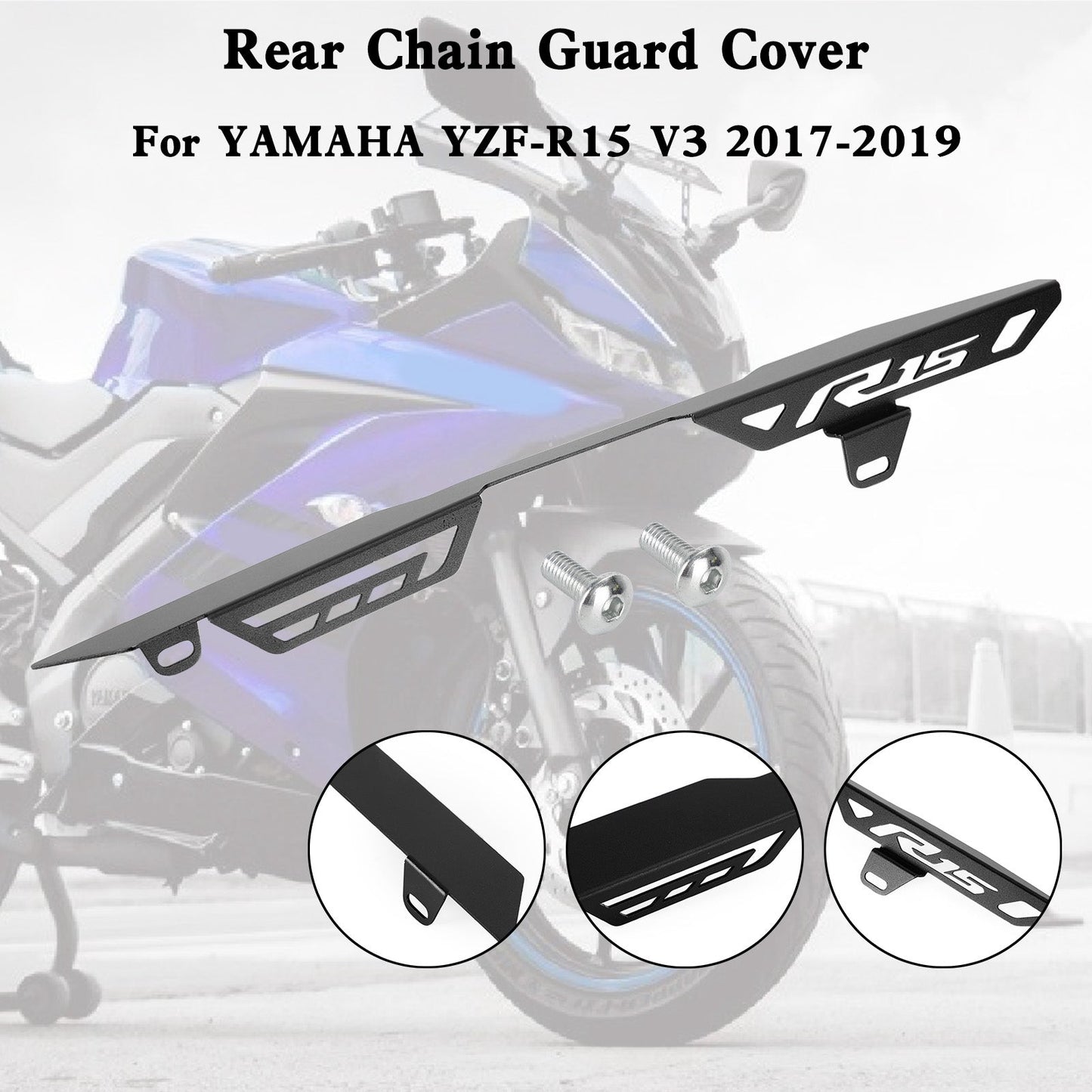 2017-2019 YAMAHA YZF R15 V3 Coperchio protezione protezione catena pignone posteriore