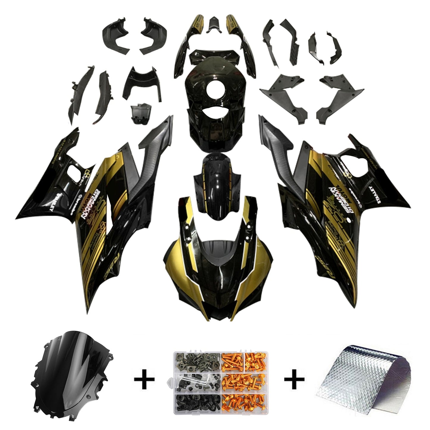 Amotopart Kit carena Yamaha YZF-R3 R25 2019-2021 Carrozzeria Plastica ABS