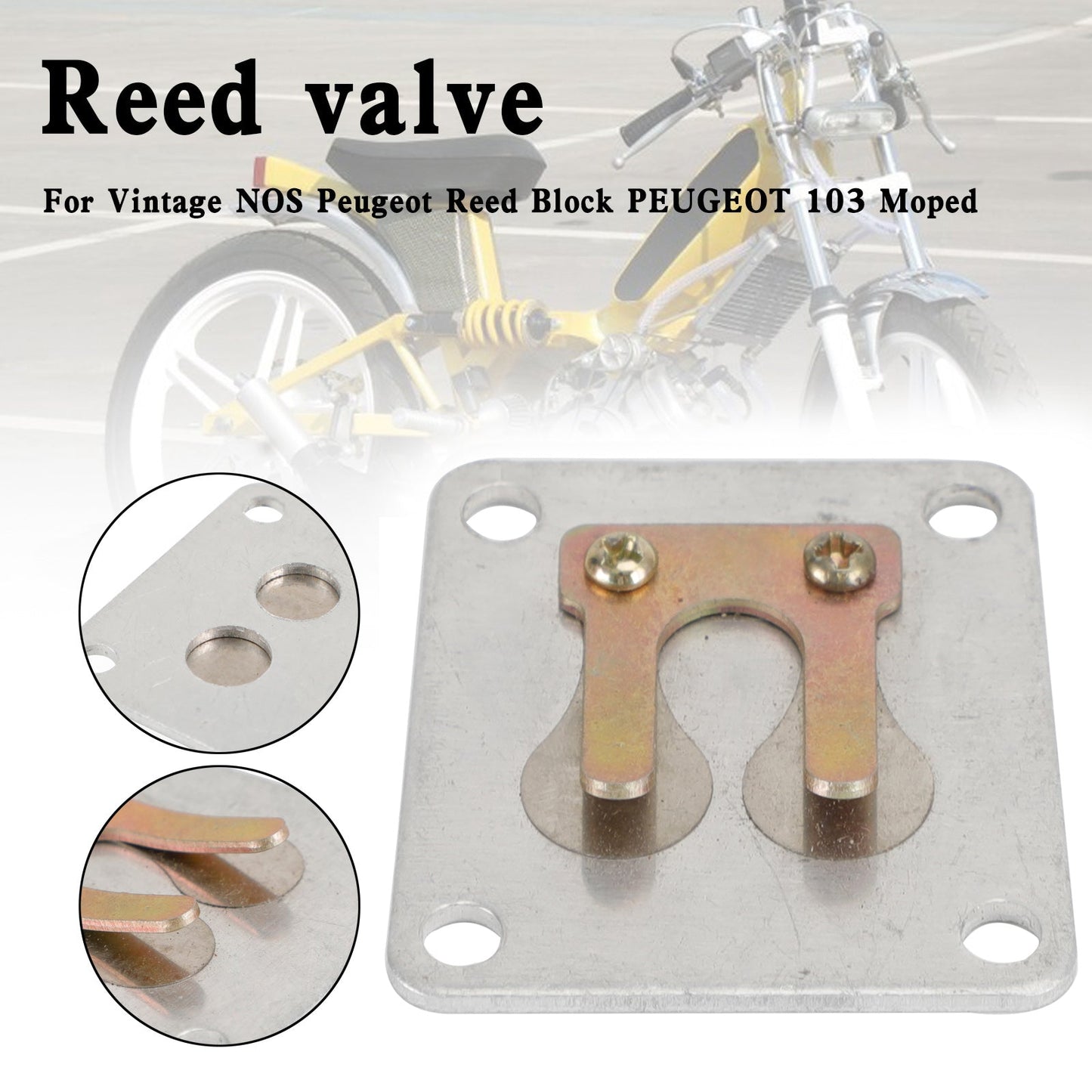 Vintage NOS Peugeot Reed Block Reed valvola per PEUGEOT 103-SP ciclomotore 47229