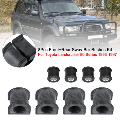 Toyota Landcruiser 80 Series 1993-1997 Kit 8 boccole barra antirollio anteriore + posteriore