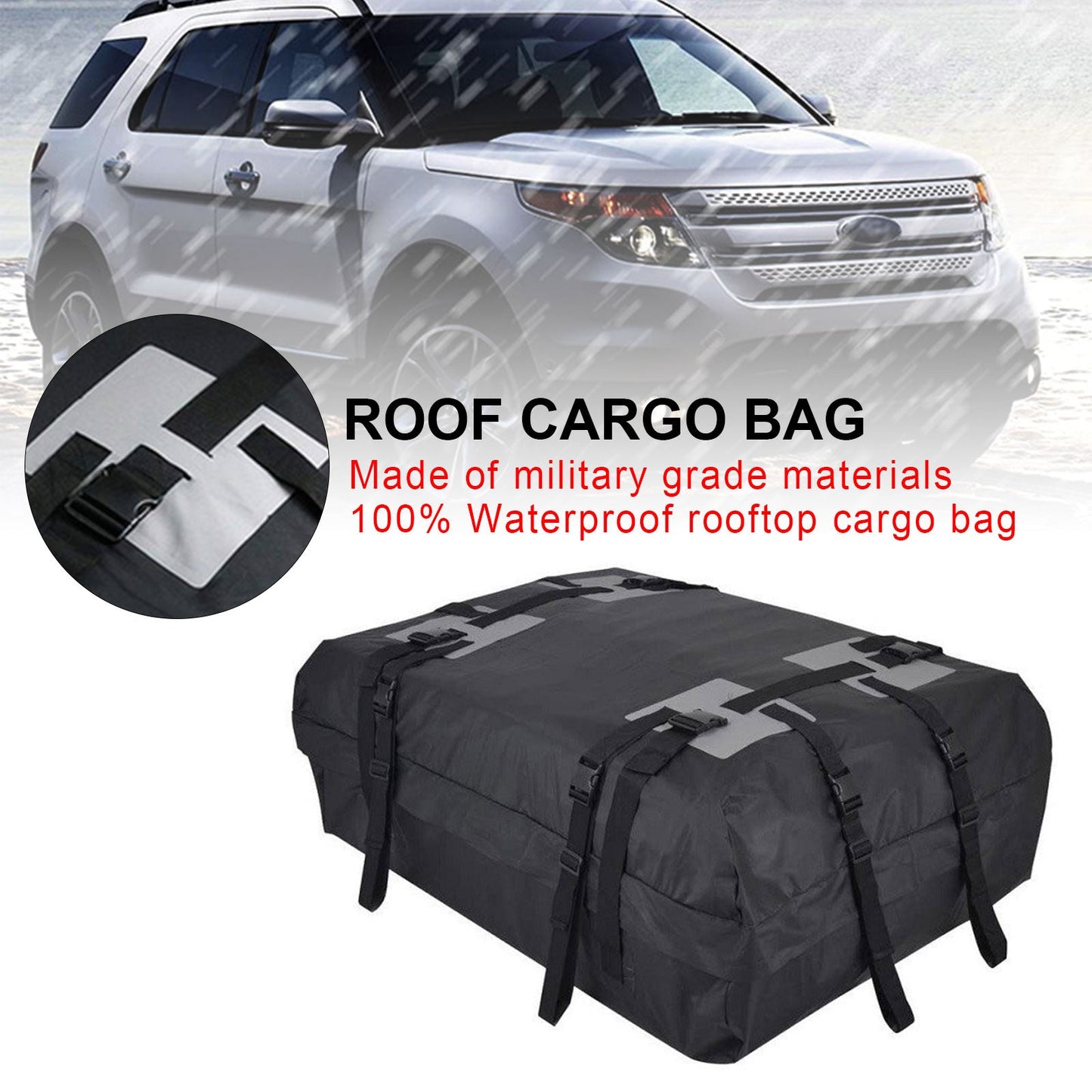 Impermeabile Car Roof Top Rack Carrier Cargo Bag Deposito bagagli Borsa da viaggio