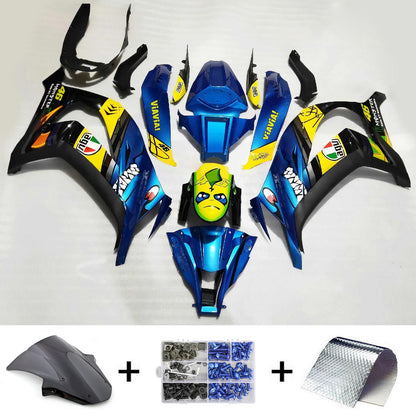 Amotopart Kawasaki ZX10R 2011-2015 Kit carena Carrozzeria Plastica ABS