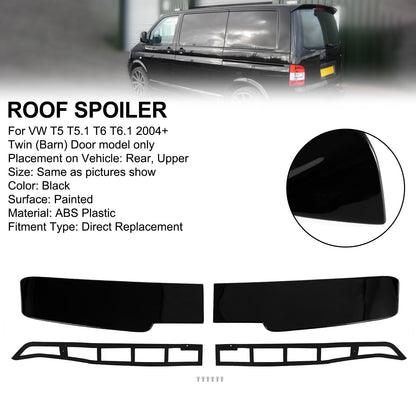 Spoiler nero per porta della stalla Premium adatto per VW Transporter T5 T5.1 T6 T6.1