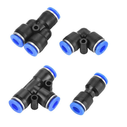 Raccordi per linea pneumatica con connettore a pressione in plastica da 40 pezzi, diametro esterno 6 mm