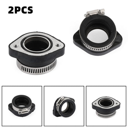 2x collettore flangia adattatore aspirazione carburatore con morsetto per VM24 PE26 PE28 PWK 28mm