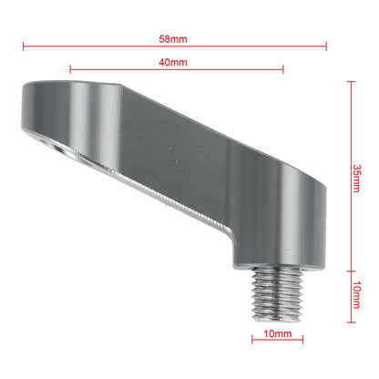 Prolunga Astina Specchietto/Extender 10mm Titanio Per Yamaha MT-07 Tracer 700 16-21 Generico