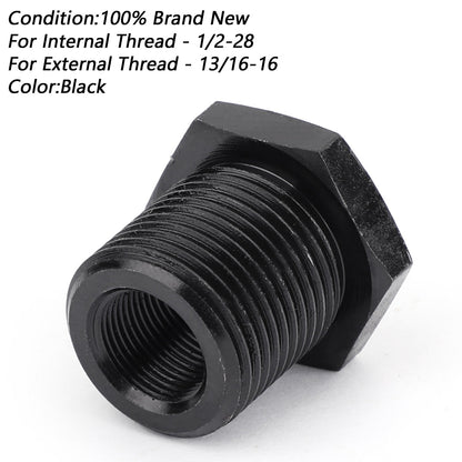 3PCS 1/2-28 a 3/4-16, 13/16-16, 3/4 NPT Filettatura Adattatori Filtro Olio Nero Nuovo