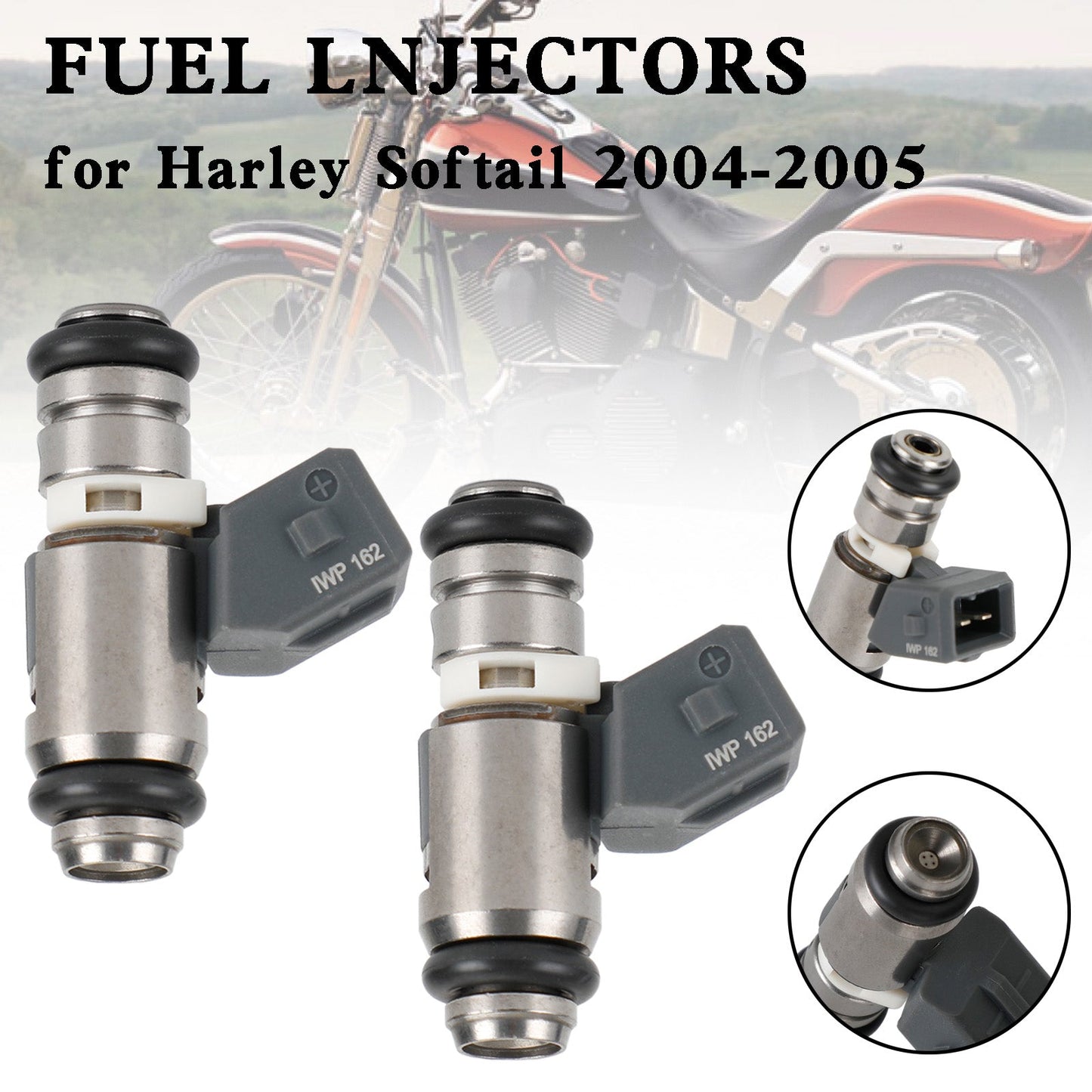 2PCS Iniettori di Carburante Per Dyna FLH FLT 2001-2010 IWP162 28040151A IWP-162