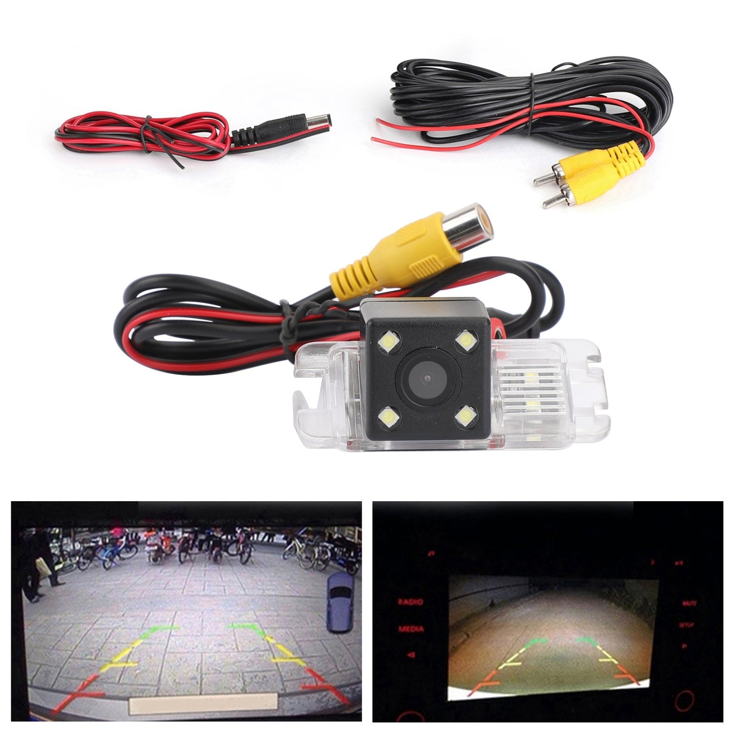 Telecamera posteriore per auto 4LED adatta per FORD MONDEO/FIESTA/FOCUS HATCHBACK/S-Max