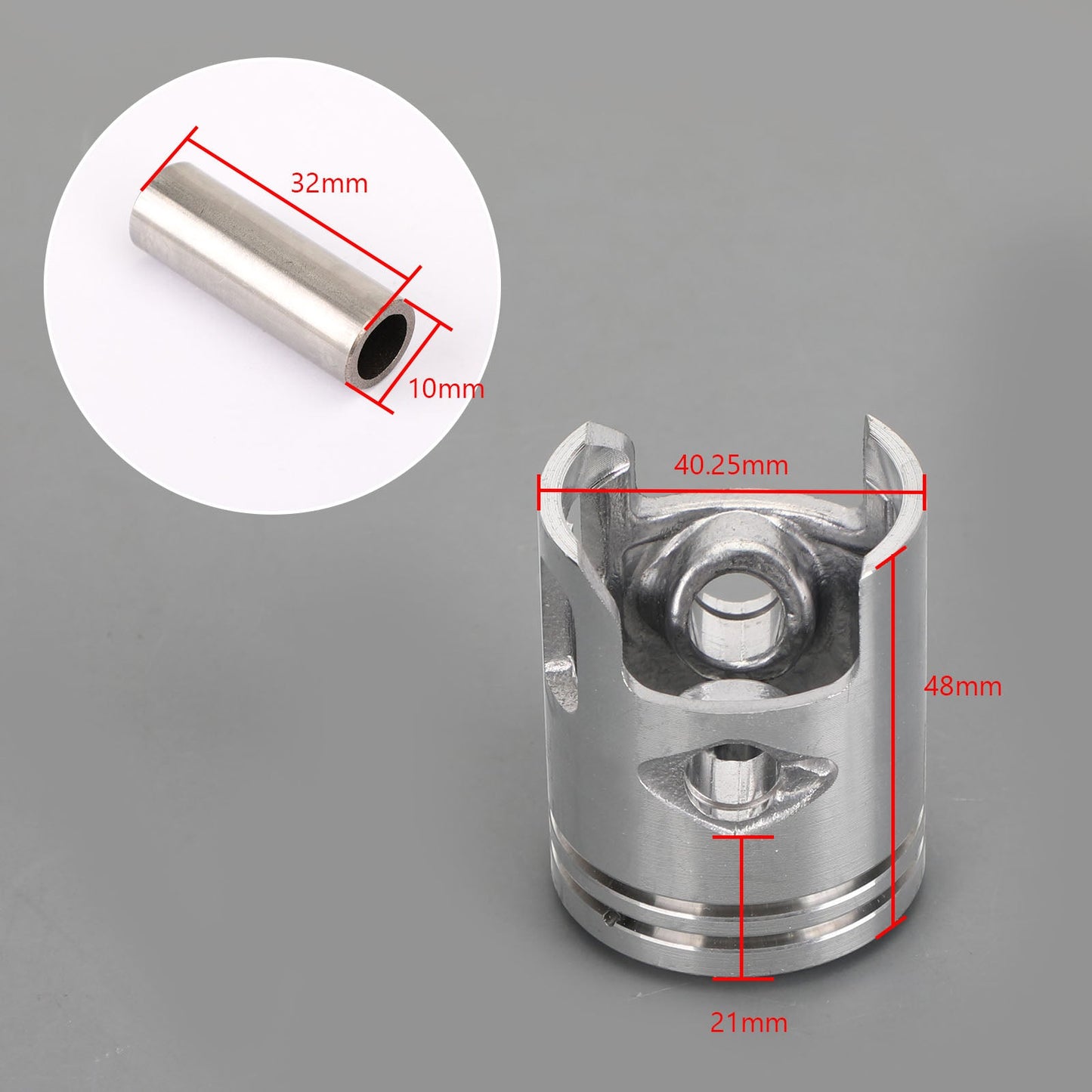 Kit clip perno anello pistone per Can-Am Mini Ds Quest 50 2002-2006 STD(40mm)0.25MM(40.25mm)0.50MM(40.50mm)0.75MM(40.75mm)1.00MM(41mm)Diametro generico